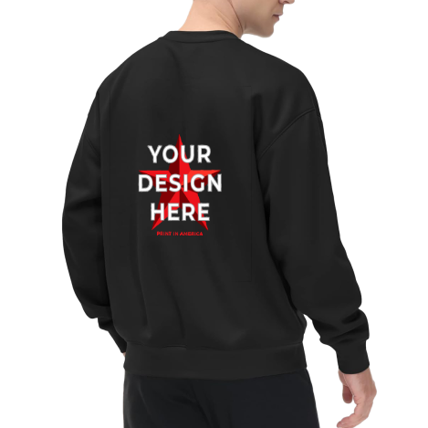 Heat Transfer Print Crewneck Sweatshirt - Back Print 380g · Cotton