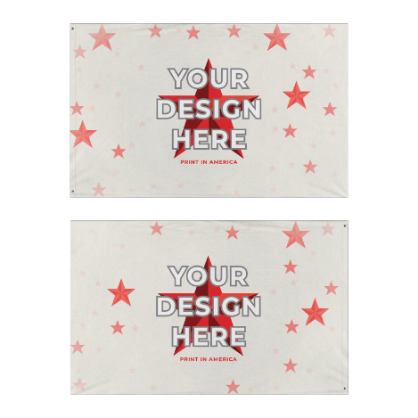 Double-Sided Printed Flag (5*8ft)(Horizontal Version) · Polyester