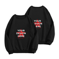 Double-Sided Printed Men's Crew Neck Sweatshirt · 280GSM Polyester