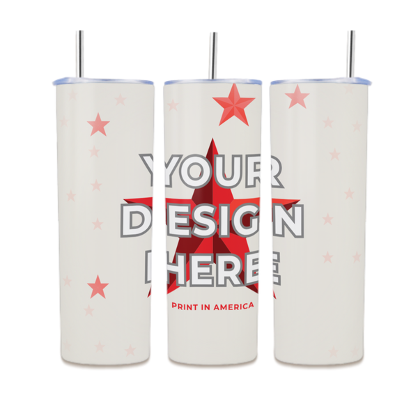 20oz Straight Tumbler with Straw · 304 Stainless Steel