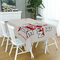 Long Tablecloth with Square Lace Trim 54x72inch · Polyester