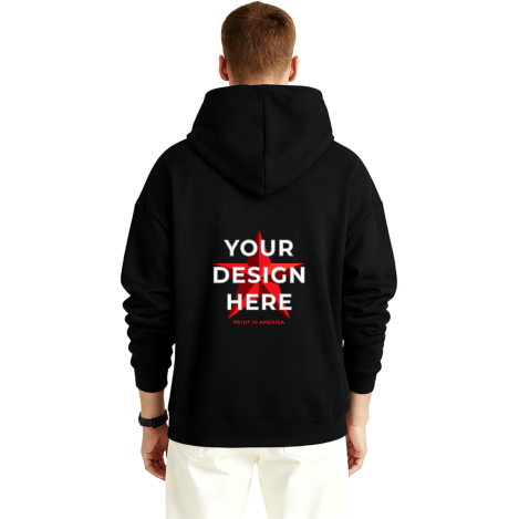 Hooded Sweatshirt - Back Print 380g · Cotton