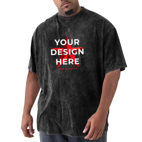 Men's Washed T-Shirt - Front Print · Cotton