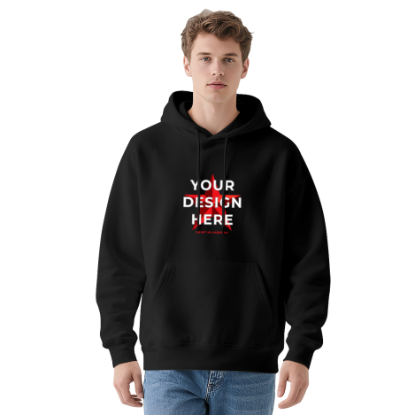 Men's Hoodie (Customized Front) · 280GSM 50%Polyester + 50%Cotton