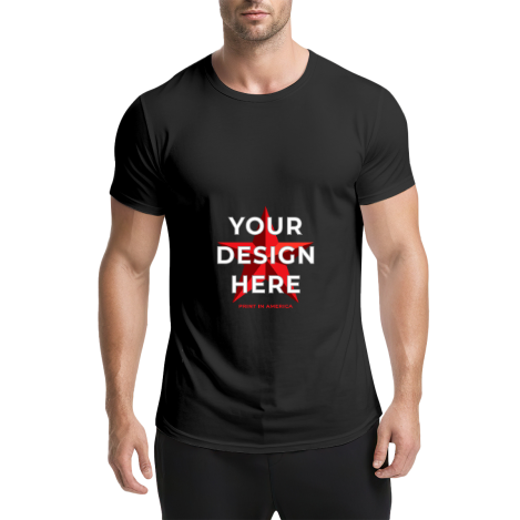 Men's Heat Transfer Print T-Shirt - Front Print · Cotton