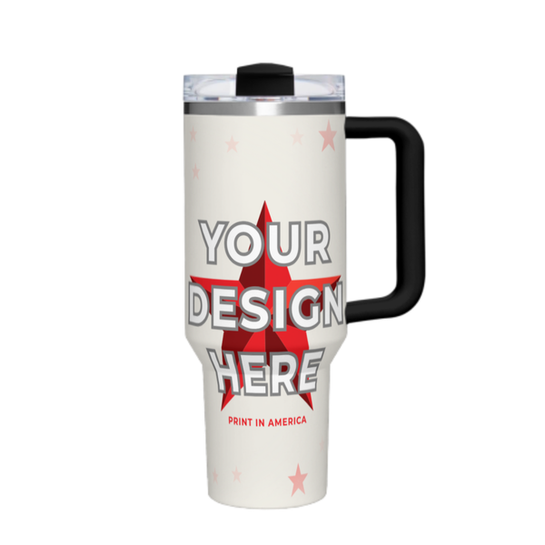 1st Gen 40oz Large Capacity Handled Car Tumbler - Black · 304 Stainless Steel