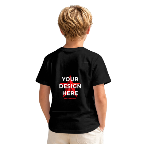 Kids Pure Cotton Short Sleeve - Back Print 180g · Cotton