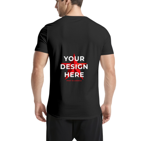 200g Men's Heat Transfer Print T-Shirt - Back Print · Cotton