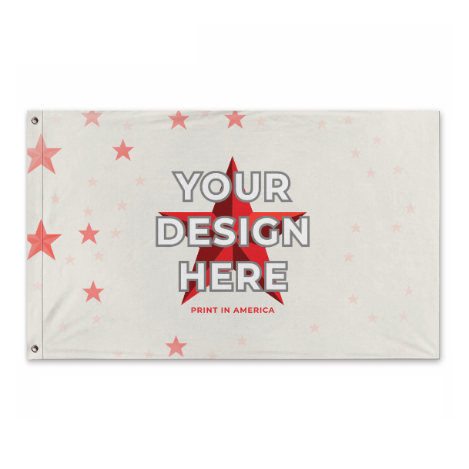 Horizontal Single-Layer Flag with Stitched Edge (90x150cm/3x5ft) · Polyester