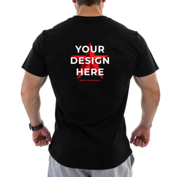 Men's EU‑Size (DTF) T‑Shirt Back Print 180g · Cotton