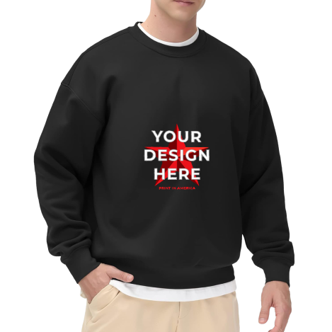 Crew Neck Sweatshirt‑Front · Poly‑Cotton