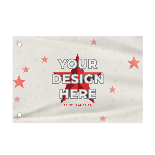 Horizontal Single-Layer Laser Printed Flag 30.5x45.7cm / 12x18in · Polyester