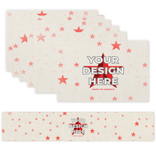 6-Piece Placemat + Table Runner · Flax