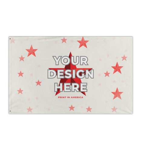 Horizontal Single-Layer Laser Printed Flag 152x244cm / 5x8ft · Polyester