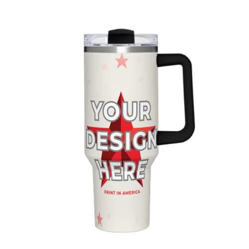 1st Gen 40oz Large Capacity Car Mug with Color Handle · 304 Stainless Steel